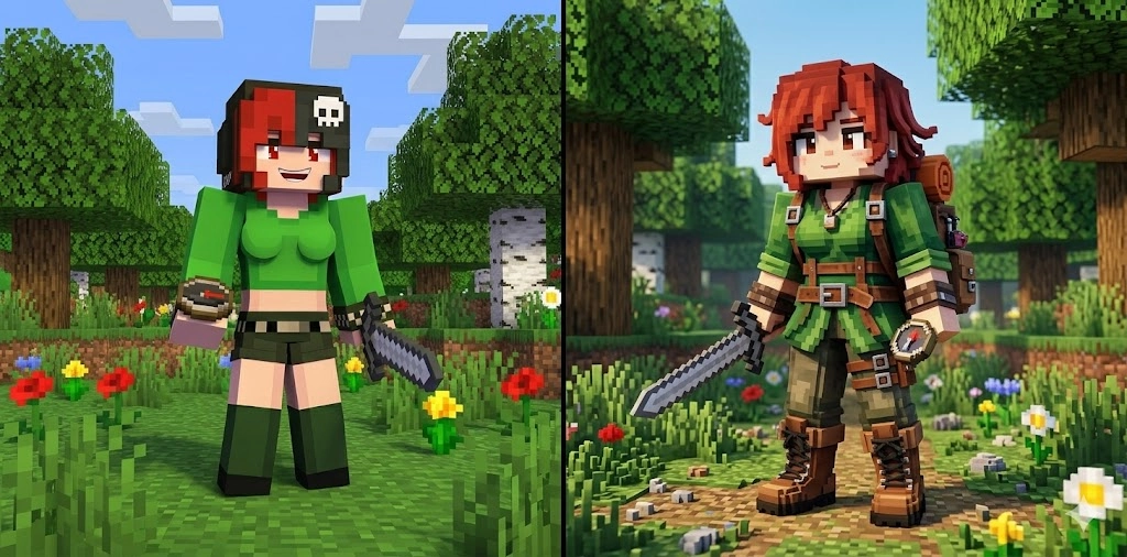 Jenny Mod Models & Skins 1 Jenny Mod's custom models and skins in Minecraft